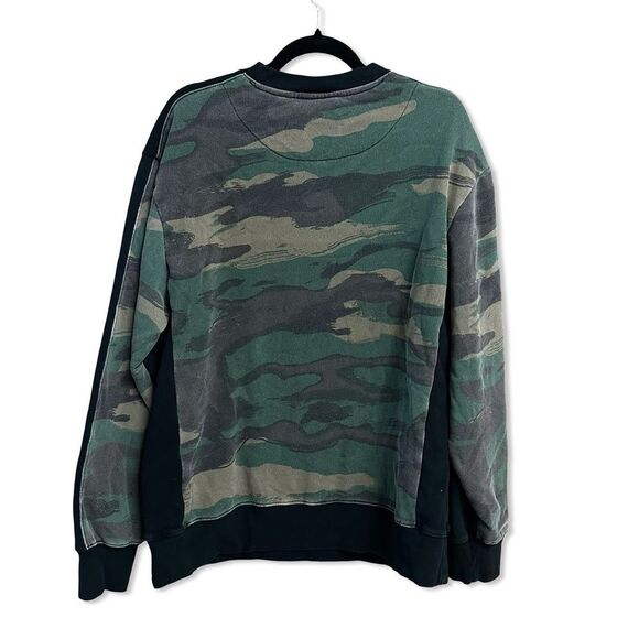 The Hundreds Temp Crewneck Sweatshirt Black men’s camo print top Revolve NWT L - Picture 6 of 9